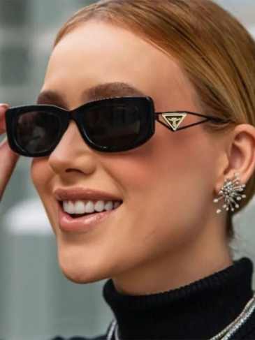 New Small Cat Eye Triangle Sunglasses - Black Stylord