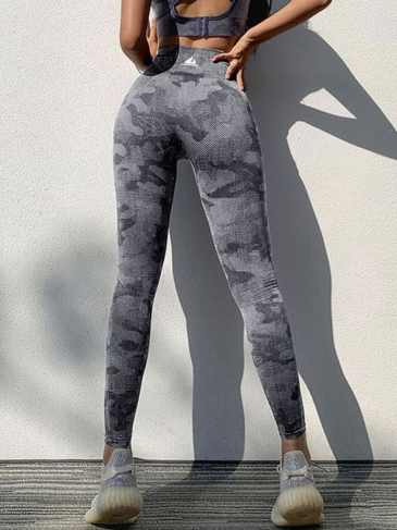 Stretchy High Waist Athletic Exercise Fitness Yoga Legging - Grey / s Stylord