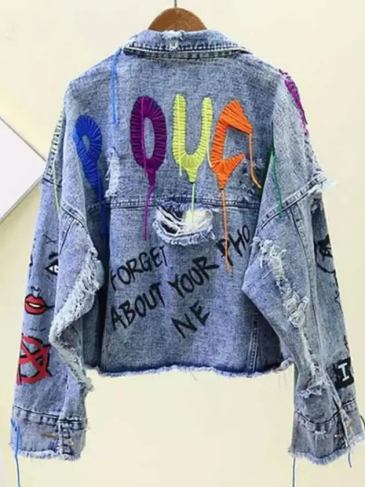 Stylish Jeans Jacket - Blue / One Size Stylord