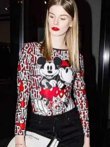 Stylish Minnie Long Sleeve Bodysuit - Red / s Stylord