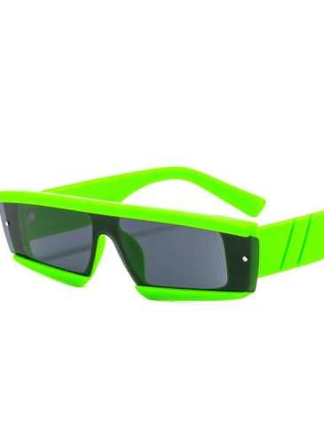 Stylish Rectangle Uv400 Sunglasses - Green Stylord