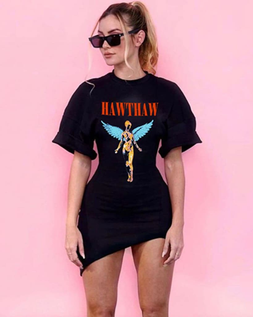 Summer Short Sleeve Fashion Casual T-Shirt Dress - STYLORD Boutique