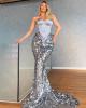 Summer Silver Sequins Design Sexy Strapless Maxi Dress - Rent / s Stylord