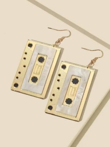 Tape Drop Earrings - Gold Stylord