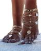 Tassel Chain Coin Anklet Beach Jewelry - Gold Stylord