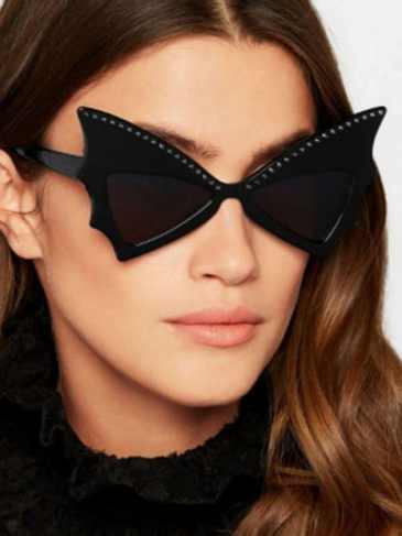 Vintage Butterfly Trendy Retro Sunglasses - Black Stylord