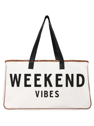 Weekend Vibes Stylish Trendy Bag - White Stylord