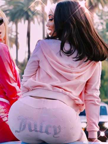 Winter Juicy Apple Velvet Tracksuit - Pink / s Stylord