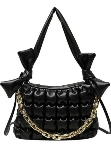 Winter New Fashion Luxury Designer Leather Handbag - Black Stylord