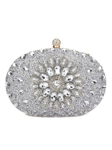 Luxury Diamond Hollow Purse Elegant Bling Handbag