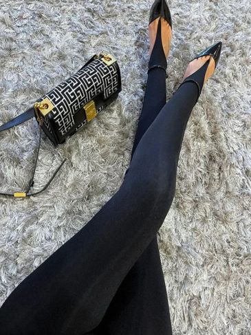 Sexy Glitter Casual Black High Waist Legging
