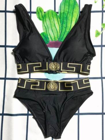 Brand Designer Black Two Piece Swimsuit