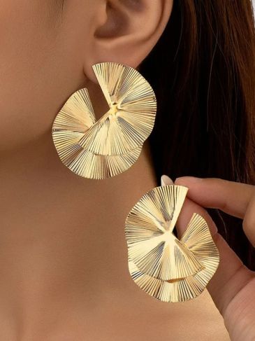 Irregular Geometric Metal Earrings