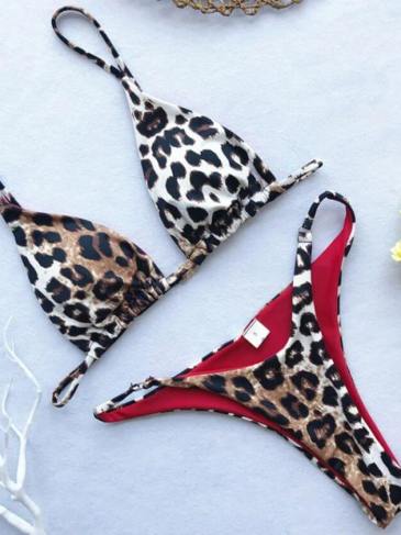 Sexy Leopard Brazilian Bikini Swimsuit