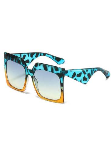 Oversize Leopard Square Sunglasses