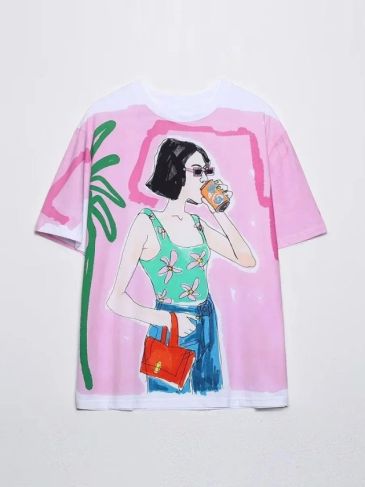 Graphic Printed Round Neck T-Shirt