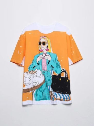 Graphic Printed Round Neck T-Shirt