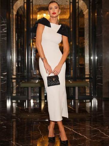 Patchwork Solid Bodycon O-Neck Dress