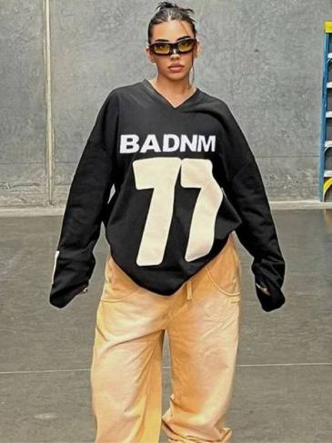 Streetwear Letter Print Pattern Top