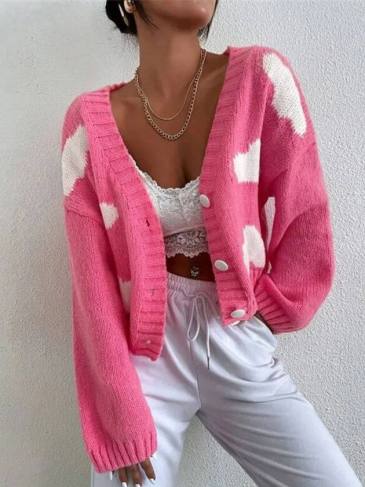 Casual Long Sleeve Knitted Cardigan Sweater