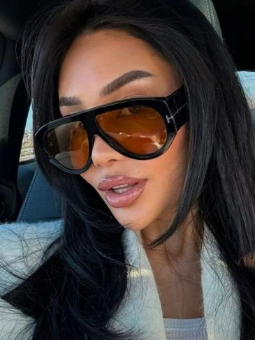 Fashion Brand Oval Gradient Sunglasses