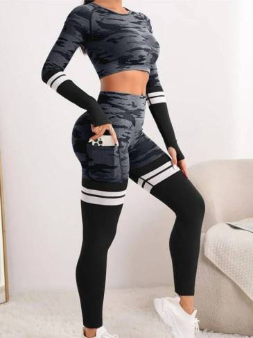 High-Waist Hip Lift Long Sleeve Tracksuit