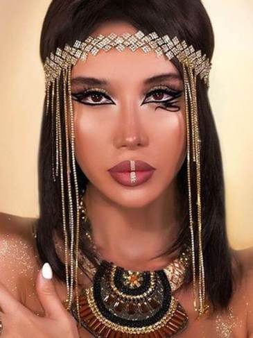 Indian Square Tassel Rhinestone Bridal Headpiece