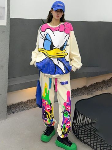 Fashion Graphic Long Sleeve Two Piece Set