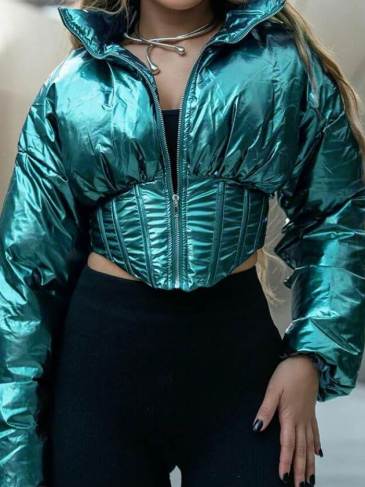 Reflective Corset Shape Shiny Jacket
