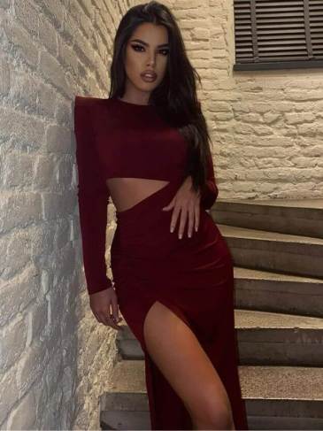 Sexy High Split Bodycon Long Dress