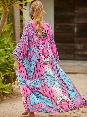 Leopard Print Beach Cover Up