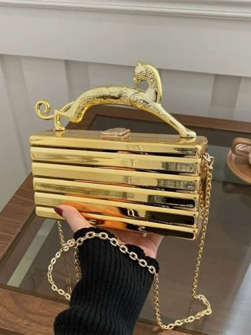 Luxury Gold Party Chain Evening Clutch