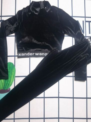 Brand Designer Velvet Long Sleeve Tracksuit