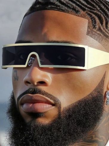 Luxury Brand Punk Unisex Shield Sunglasses